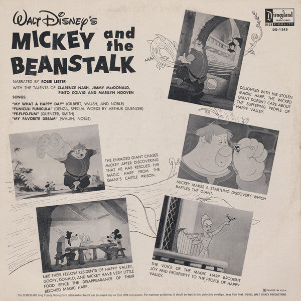 Various : Walt Disney's Mickey And The Beanstalk (LP)