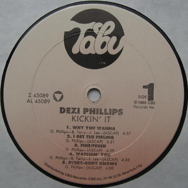Dezi Phillips : Kickin' It (LP, Album)