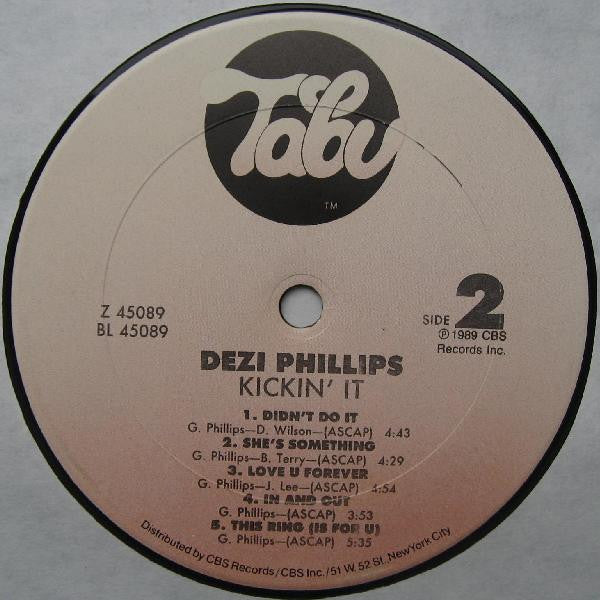 Dezi Phillips : Kickin' It (LP, Album)