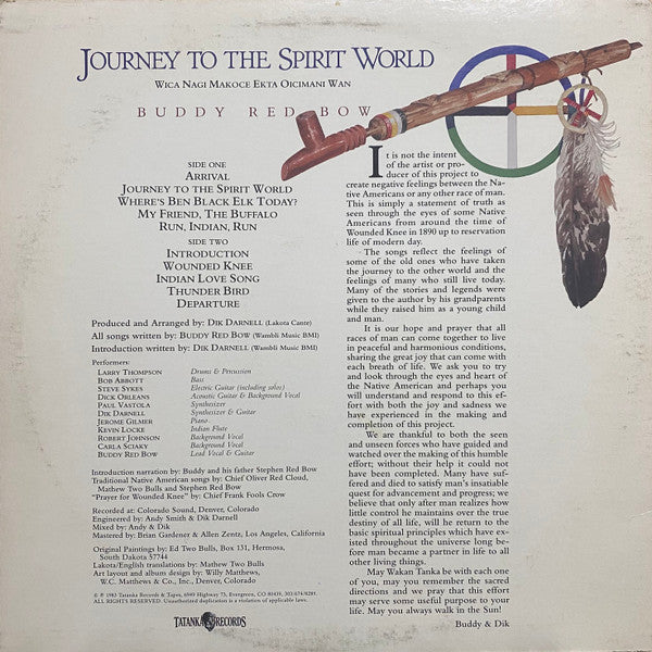 Buddy Red Bow : Journey To The Spirit World (Wica Nagi Makoce Ekta Oicimani Wan) (LP, Album)