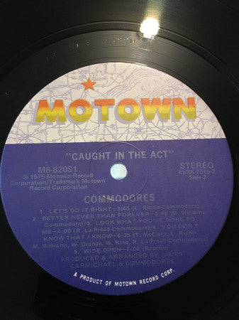 Commodores : Caught In The Act (LP, Album)