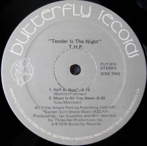 THP Orchestra : THP #2 - Tender Is The Night (LP, Album, GRT)