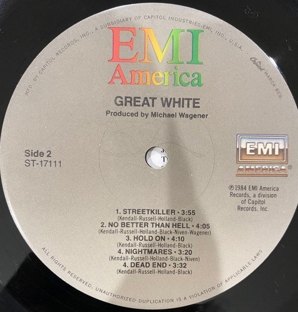 Great White : Great White (LP, Album, Jac)