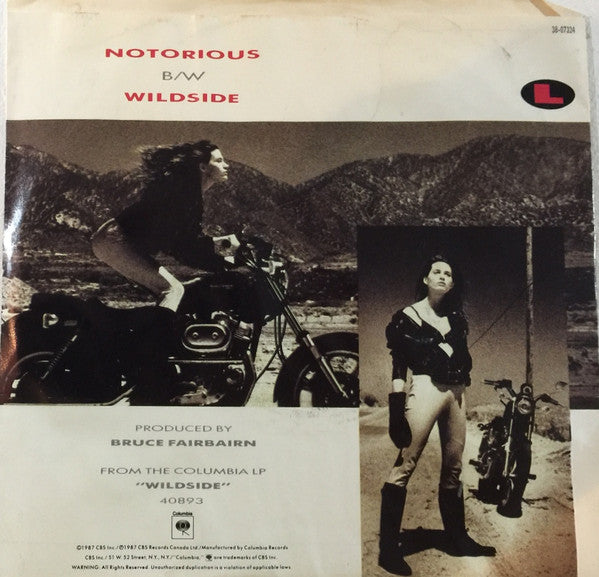 Loverboy : Notorious (7", Single, Styrene, Car)