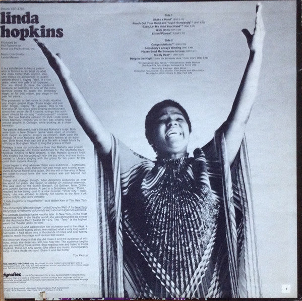 Linda Hopkins : Linda Hopkins (LP, Album)