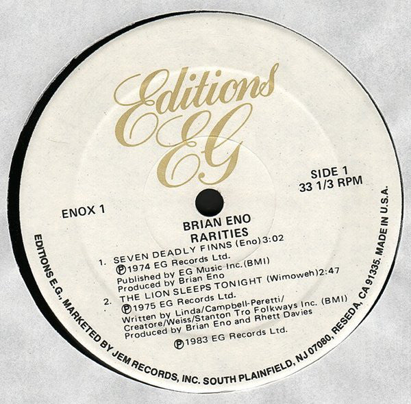 Brian Eno : Working Backwards: 1983-1973 (11xLP + Box, Comp)
