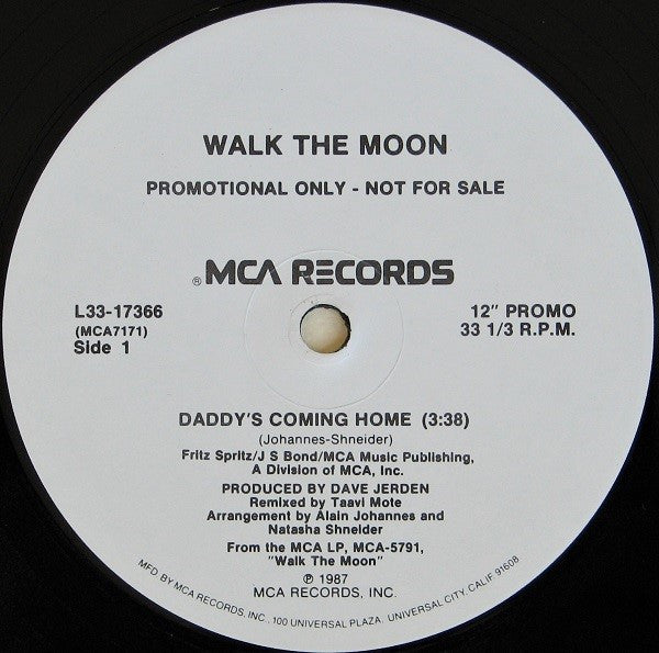 Walk The Moon : Daddy's Coming Home (12", Single, Promo, Pin)