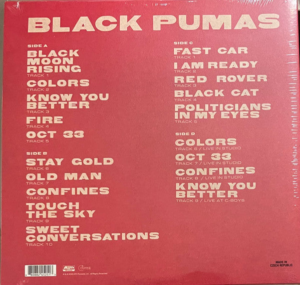 Black Pumas : Black Pumas (LP, Album, Dlx, Gol + LP, Album, Dlx, Bla + Album,)