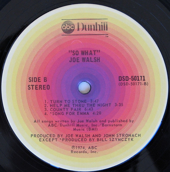 Joe Walsh : So What (LP, Album, San)