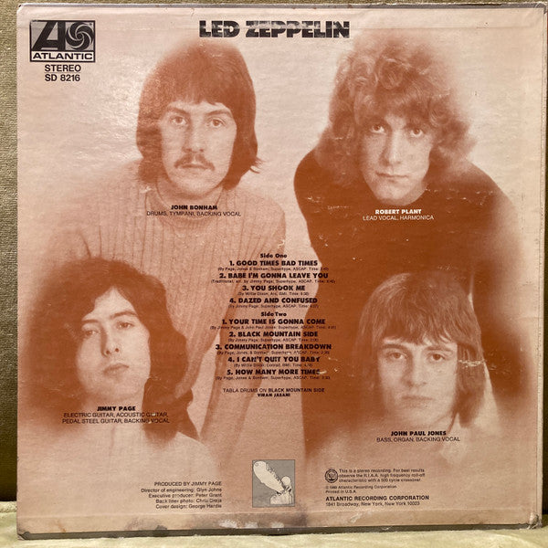 Led Zeppelin : Led Zeppelin (LP, Album, RE, MO )