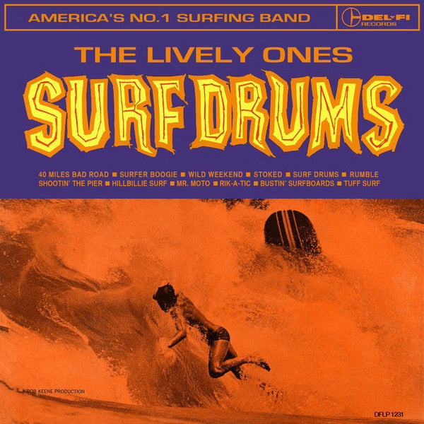 The Lively Ones : Surf Drums (LP, Album, Mono)