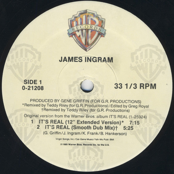 James Ingram : It's Real (12", Maxi)