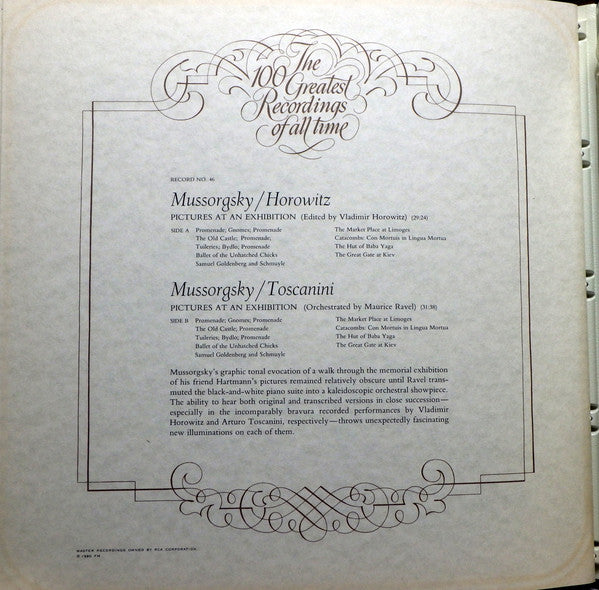 Mozart*, Debussy*, Moussorgsky*, Toscanini*, NBC Symphony Orchestra, Horowitz* : Legendary Virtuoso Performances (2xLP, Comp, Mono, Club, Red)