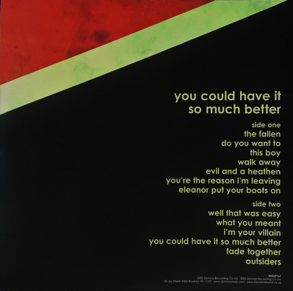 Franz Ferdinand : You Could Have It So Much Better (LP, Album, RE)