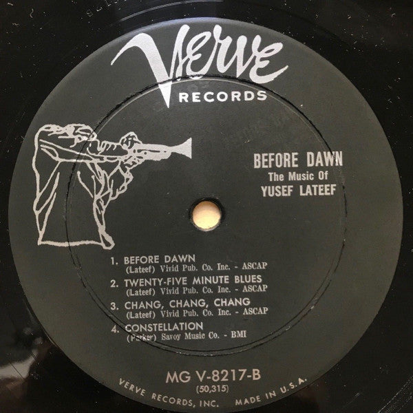 Yusef Lateef : Before Dawn: The Music Of Yusef Lateef (LP, Album, Mono)