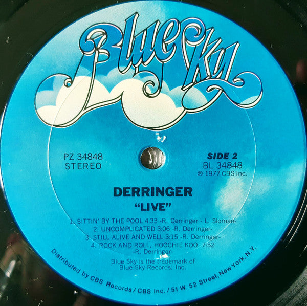 Derringer (2) : Live (LP, Album, RE, Pit)