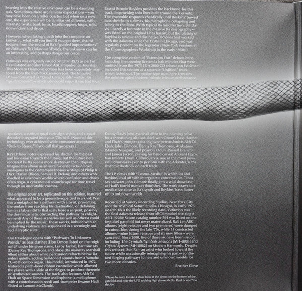 Sun Ra And His Astro Infinity Arkestra* : Pathways To Unknown Worlds (LP, Album, RE)