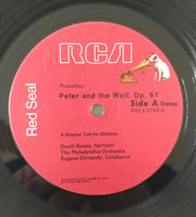 David Bowie Narrates Prokofiev* / Eugene Ormandy & The Philadelphia Orchestra Perform Britten* : Peter And The Wolf / Young Person's Guide To The Orchestra (LP, Album)