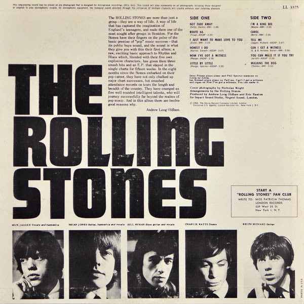 The Rolling Stones : England's Newest Hit Makers (LP, Album, Mono, Glo)