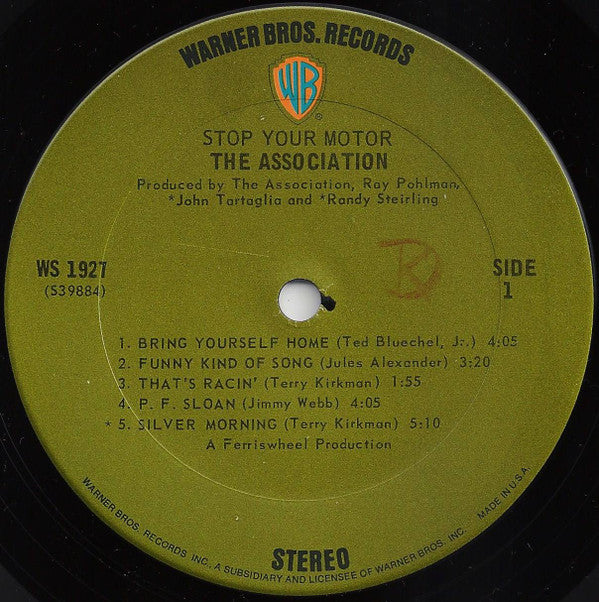 The Association (2) : Stop Your Motor (LP, Album, Pit)