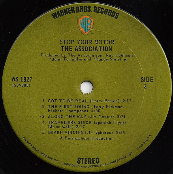 The Association (2) : Stop Your Motor (LP, Album, Pit)