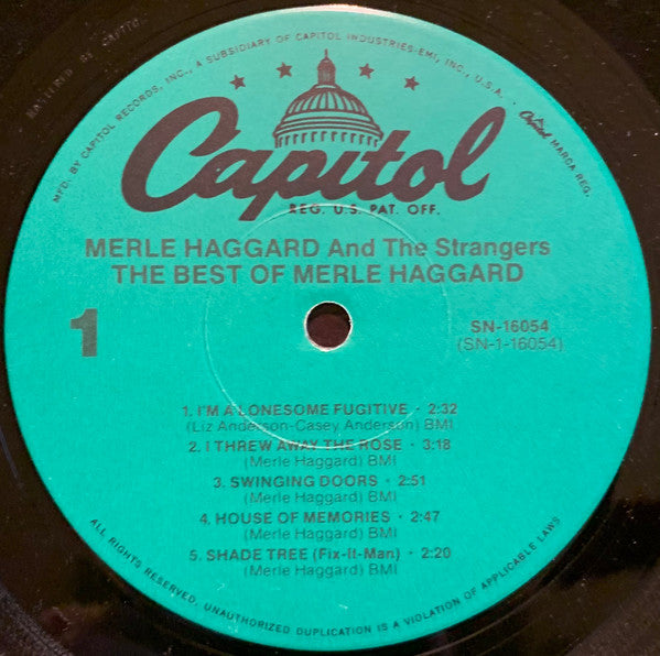 Merle Haggard : The Best Of Merle Haggard (LP, Comp, RE)