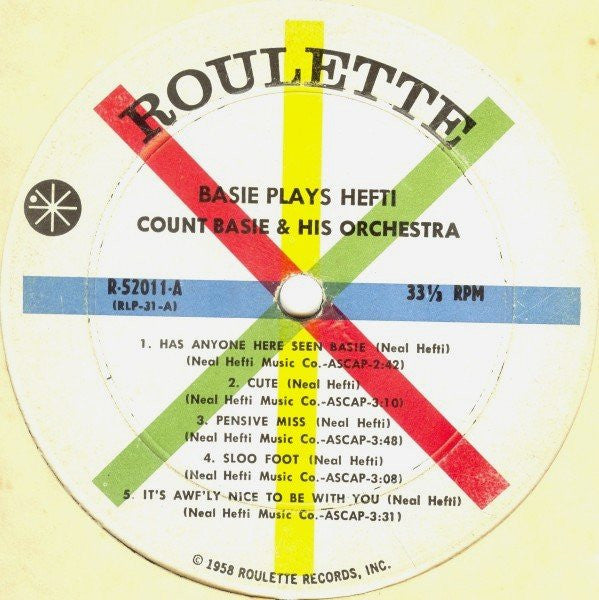 Count Basie & His Orchestra* : Basie Plays Hefti (LP, Album, Mono)