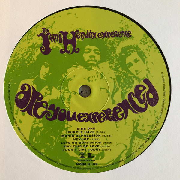 The Jimi Hendrix Experience : Are You Experienced (LP, Album, Mono, RE, RM, 180)