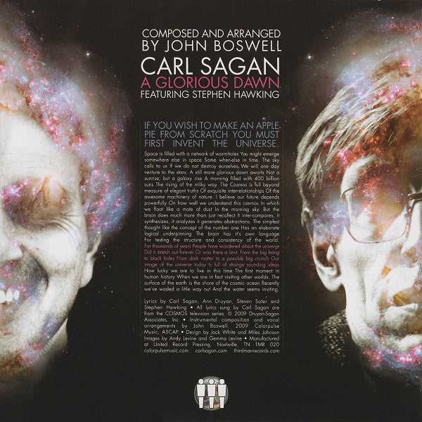 Carl Sagan (2) : A Glorious Dawn (7", S/Sided, Single, Etch)