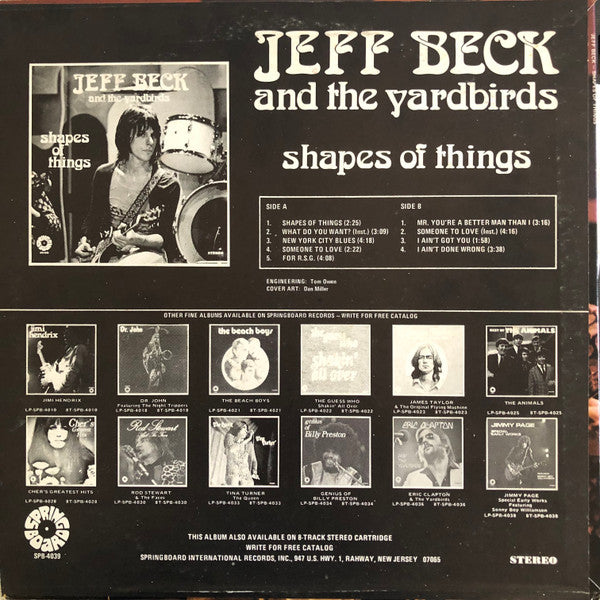 Jeff Beck And The Yardbirds : Shapes Of Things (LP, Comp, RE)