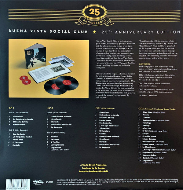 Buena Vista Social Club : Buena Vista Social Club (Dlx, Boo + 2xLP, Album, RE, RM, 180 + CD, Album, R)