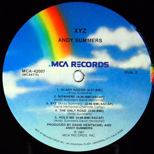 Andy Summers : XYZ (LP, Album, Pin)