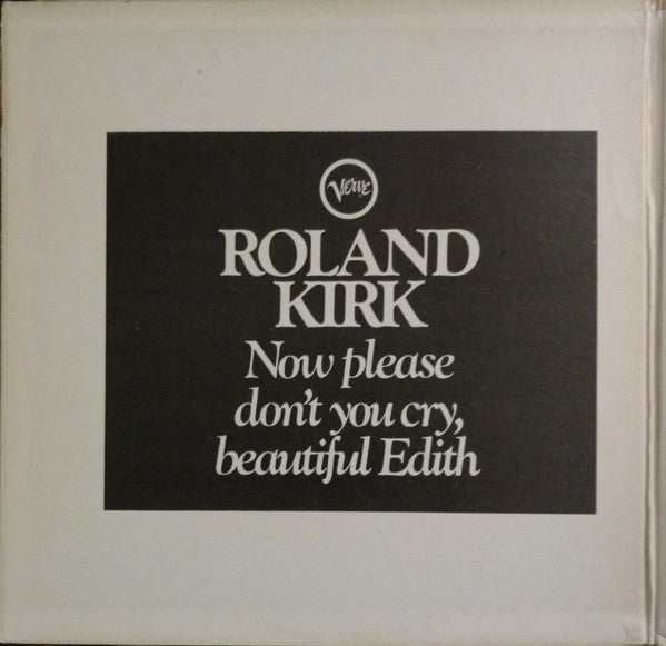 Roland Kirk : Now Please Don't You Cry, Beautiful Edith (LP, Album)