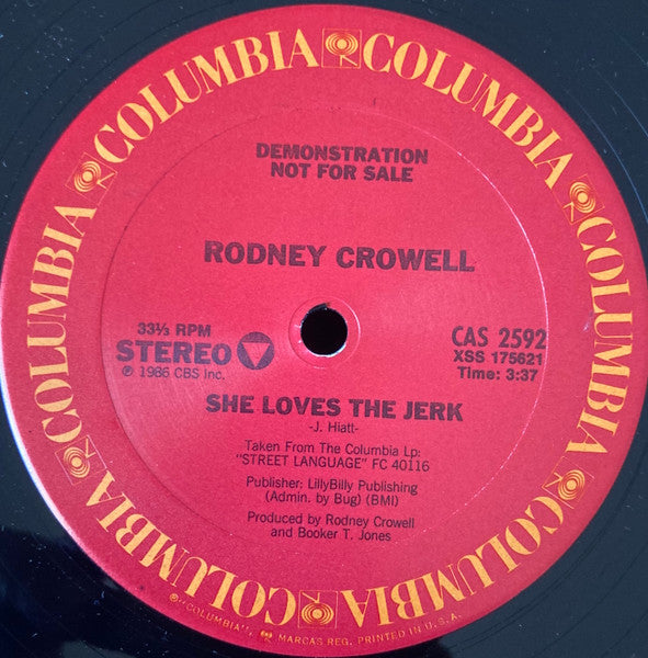 Rodney Crowell : She Loves The Jerk (12", Promo)