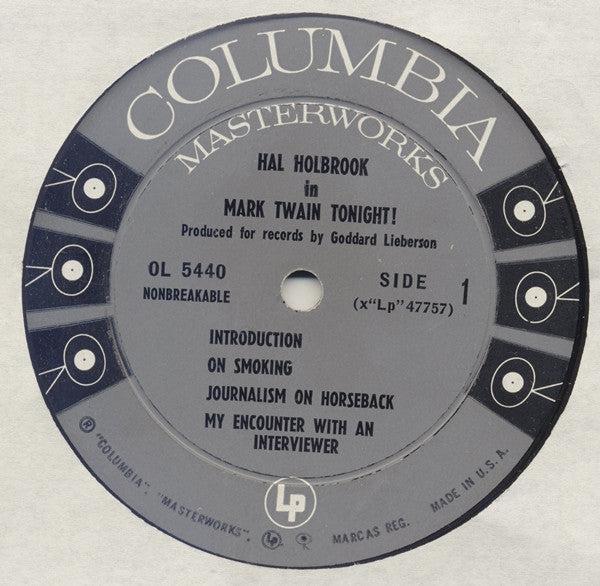 Hal Holbrook : Mark Twain Tonight (LP, Mono)