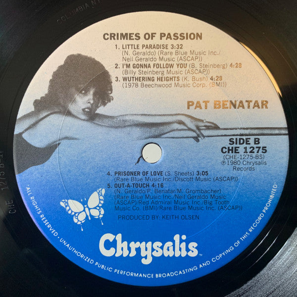 Pat Benatar : Crimes Of Passion (LP, Album, RP, Whi)
