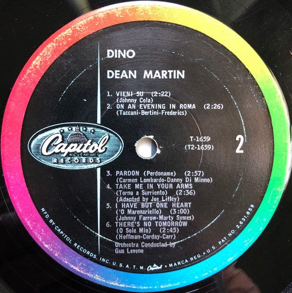 Dean Martin : Dino: Italian Love Songs (LP, Album, Mono, Los)