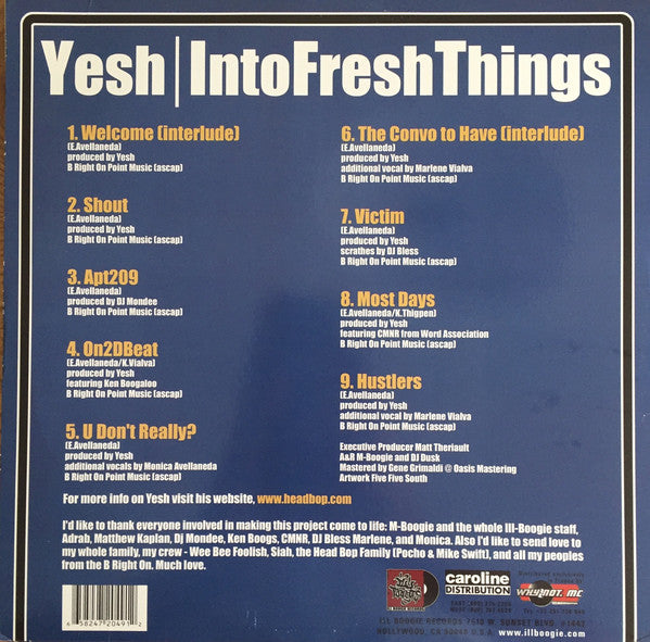 Yesh* : Into Fresh Things (2x12", EP)