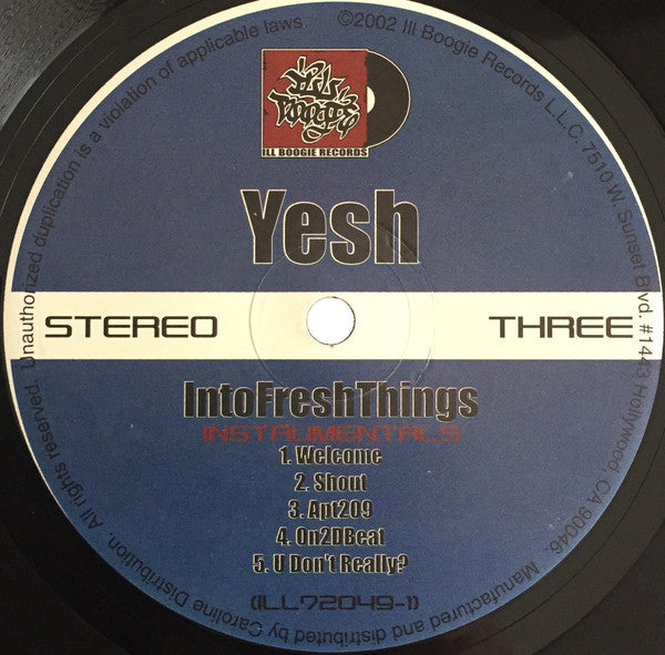Yesh* : Into Fresh Things (2x12", EP)