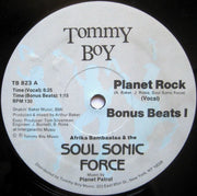 Afrika Bambaataa & The Soul Sonic Force* Music By Planet Patrol : Planet Rock (12", Bab)