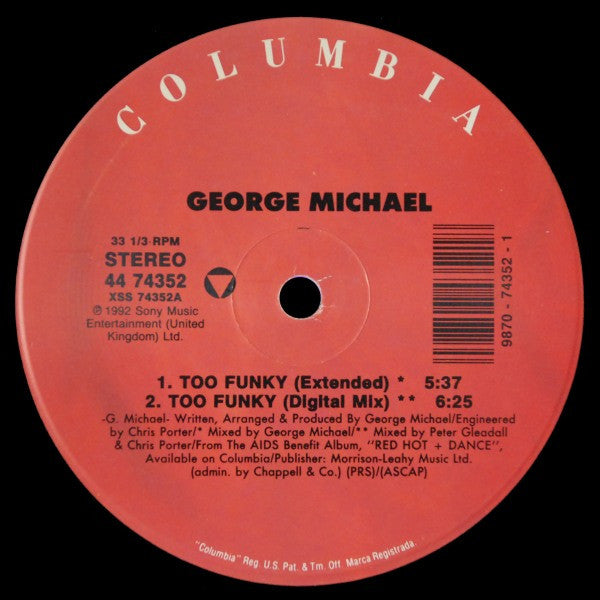 George Michael : Too Funky (12")