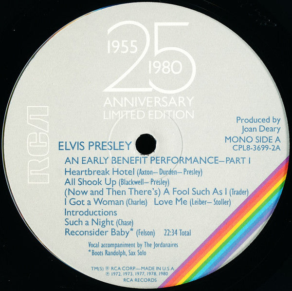 Elvis Presley : Elvis Aron Presley (1955-1980 - 25 Anniversary) (8xLP, Mono + Box, Ltd, Num)