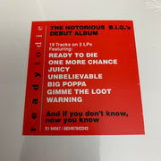 Notorious B.I.G. : Ready To Die (2xLP, Album, RE, RP)