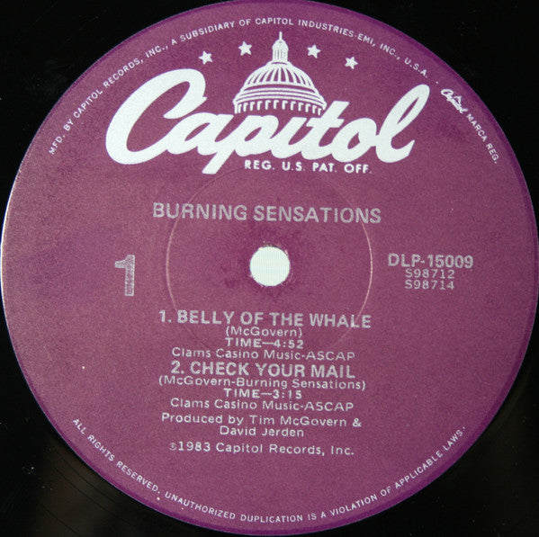 Burning Sensations : Burning Sensations (12", MiniAlbum, Jac)