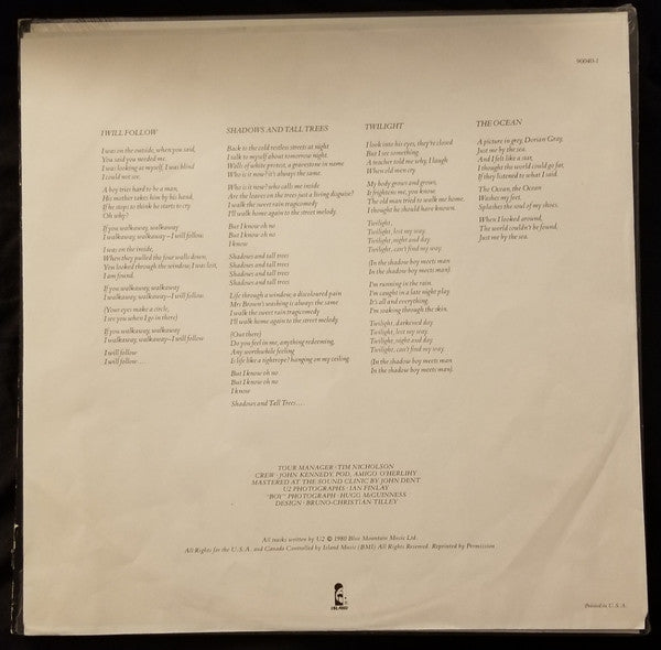 U2 : Boy (LP, Album, RE, SRC)
