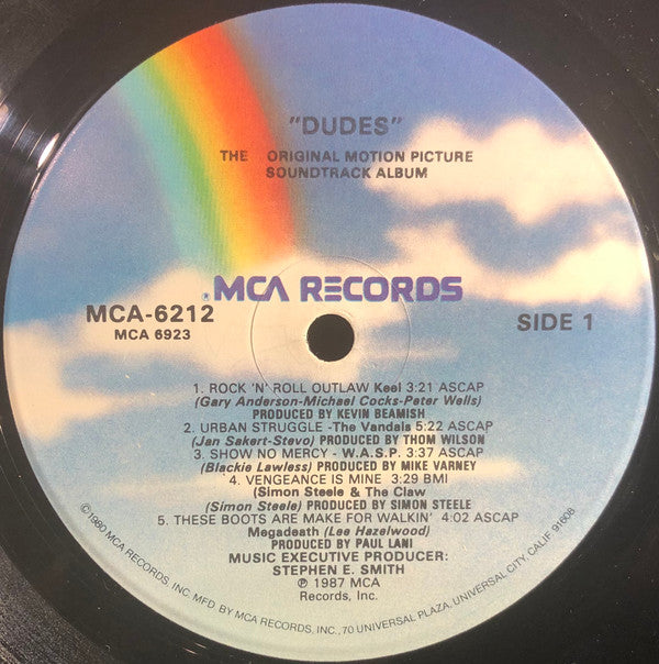 Various : Dudes (The Original Motion Picture Soundtrack Album) (LP, Album, Comp)