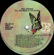 Neil Sedaka : All You Need Is The Music (LP, Album, Gat)