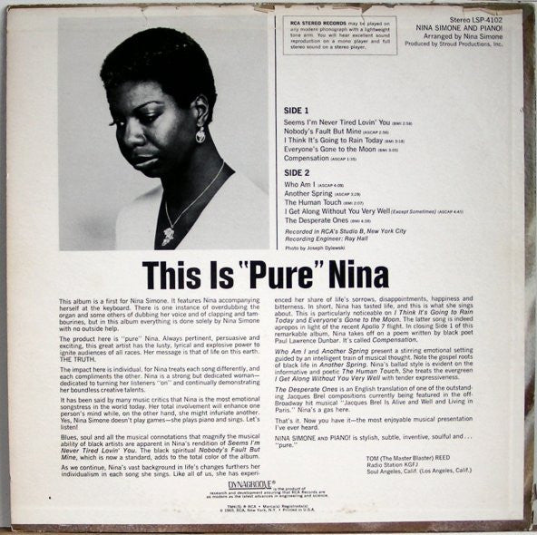 Nina Simone : Nina Simone And Piano! (LP, Album, Dyn)