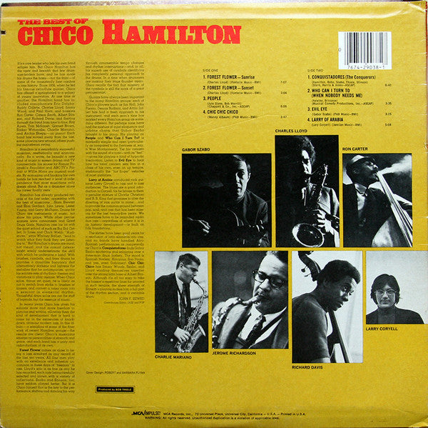 Chico Hamilton : The Best Of Chico Hamilton (LP, Comp, RE)