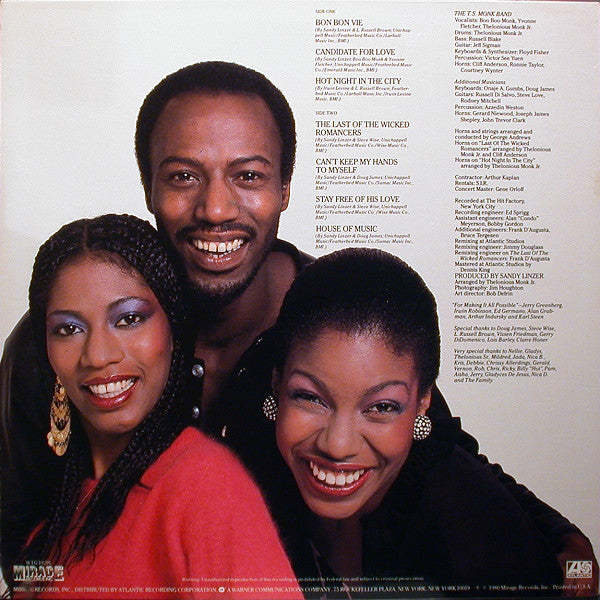 T.S. Monk : House Of Music (LP, Album, Spe)